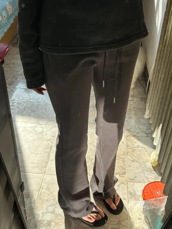 

Женские спортивные брюки больших размеров с флисовой подкладкой, прямые, с высокой талией, расклешенные, для йоги, повседневные, глубокого цвета