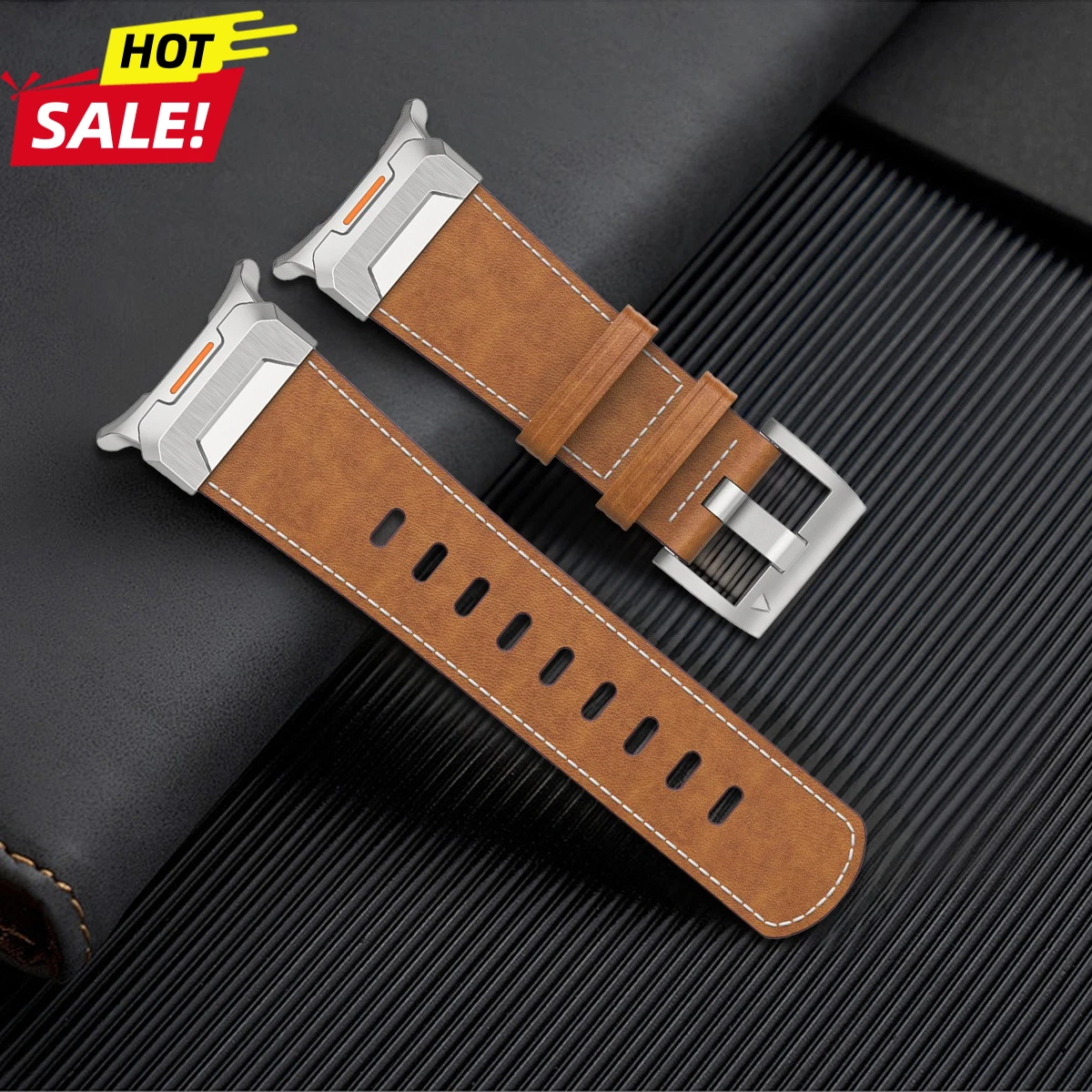 

Кожаный ремешок для Samsung Galaxy Watch Ultra 2025 2024, 47 мм, ремешок из конской кожи для SAMSUNG GALAXY ULTRA 47MM, ремешок для часов