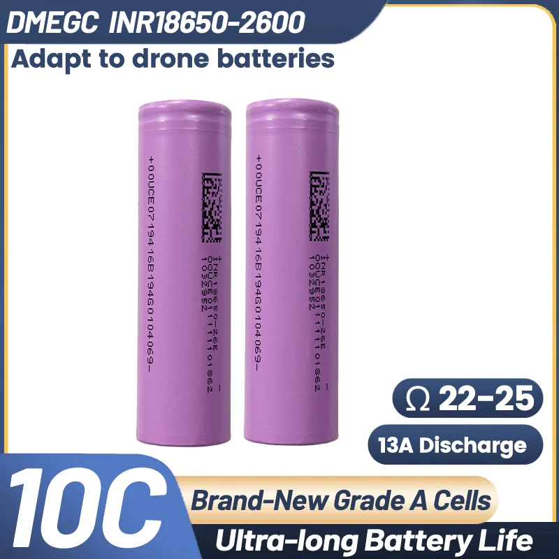 

New 2026 18650 2600mAh Battery 3.7V 10A Discharge Lithium Ion Rechargeable Battery for Powerbank Lamp Flashlight 18650 Batteries