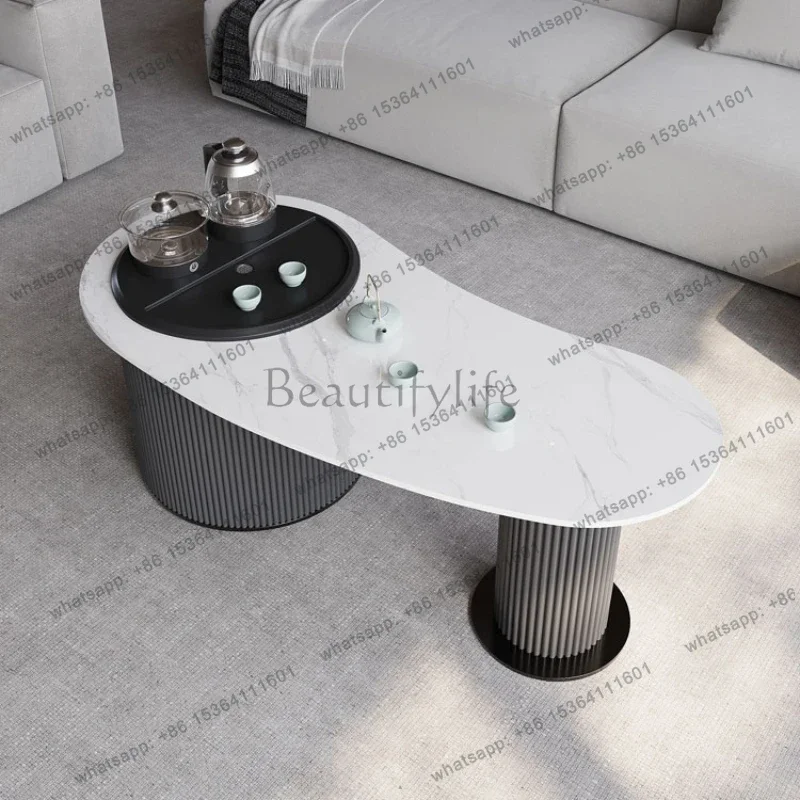 PG Nordic Side Luxury Coffee Table For Living Room Furniture Home Creative Leisure Round Tea Edge Table Basse De Salon Furniture