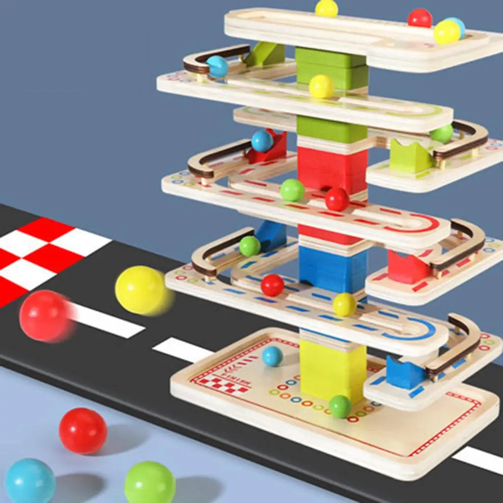 

Race Ball Ramp Track,Toddler Toys, Montessori Stem Educational Cars Toys Boy and Girl, Great Gift as Toddler Boy Toys