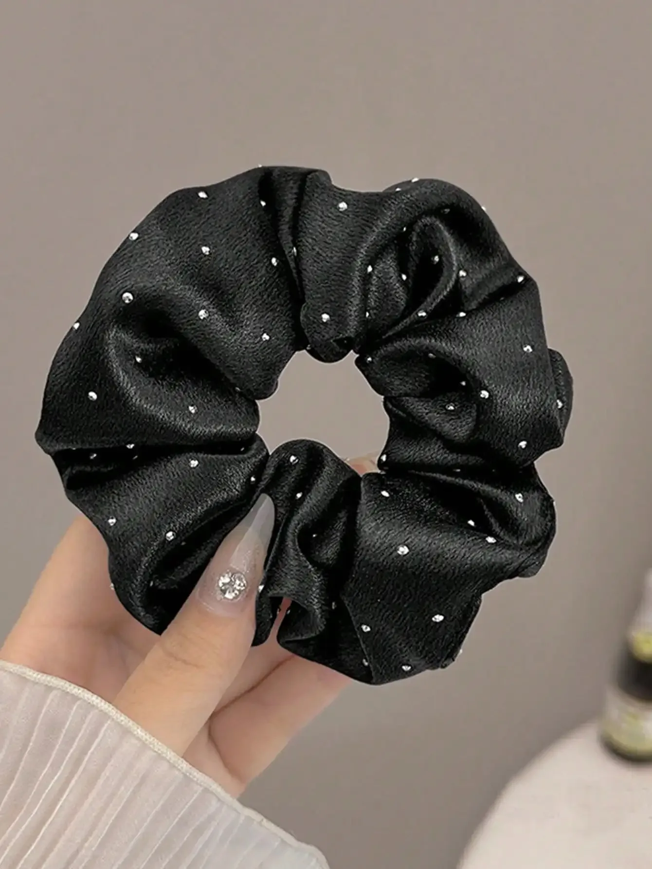 3 Pcs Crystal Dot Scrunchies Hair Rings Fashion Hair Accessories for Women Girls Party Ponytail Holder Hair Accessories image 3