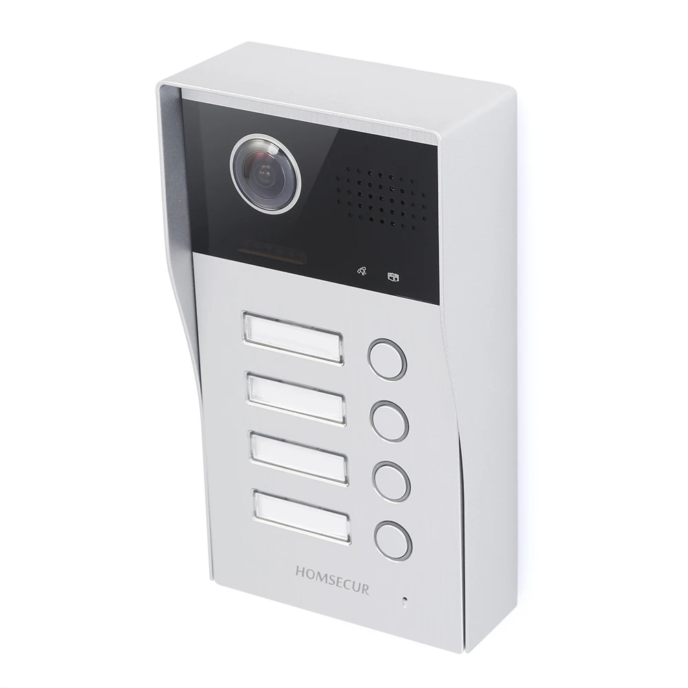 Image 5: Sonnette de porte avec caméra à 2 fils B17DB-S, montage en surface pour interphone vidéo HOMSECUR HDK à 2 fils, pour 4 familles
