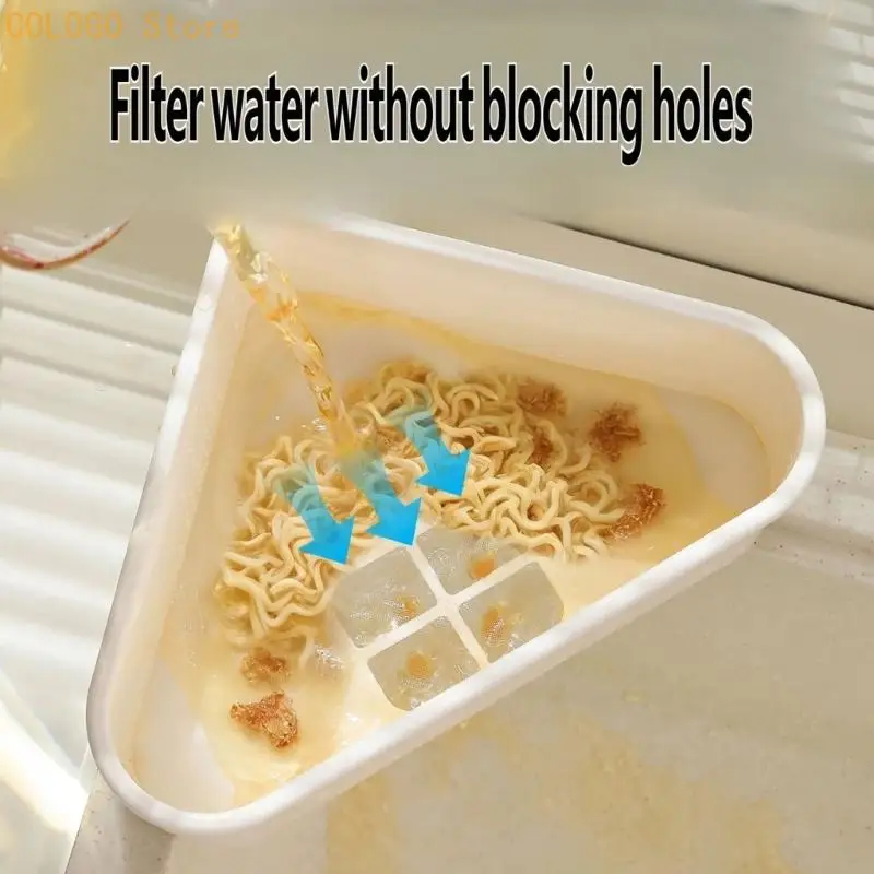 Kitchen Sink Corner Draining Basket for Produce, Tableware, and Draining Tasks D0LD