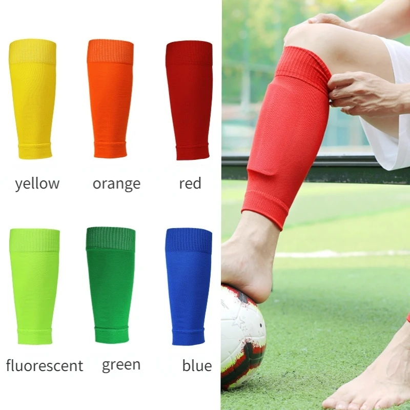 Soccer Football Shin Calf Socks Leg Protector Guards Socks Leg Warmers Footless Calf Cover Leg Brace Sleeves Elastic Sports Pads