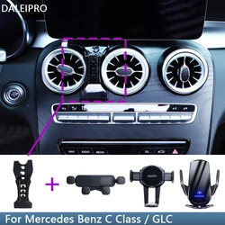 Car Phone Holder For Mercedes Benz C Class W205 2015 2016 2017 - 2021 GLC 2016 - 2019 2020 2021 2022 Fixed Bracket Mobile Stand