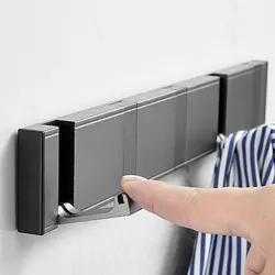 Invisible Storage Hook Automatic Rebound Folding Multi-purpose Hanger Door Rear Fitting Room Wall Entrance Coat and Hat Row Hook