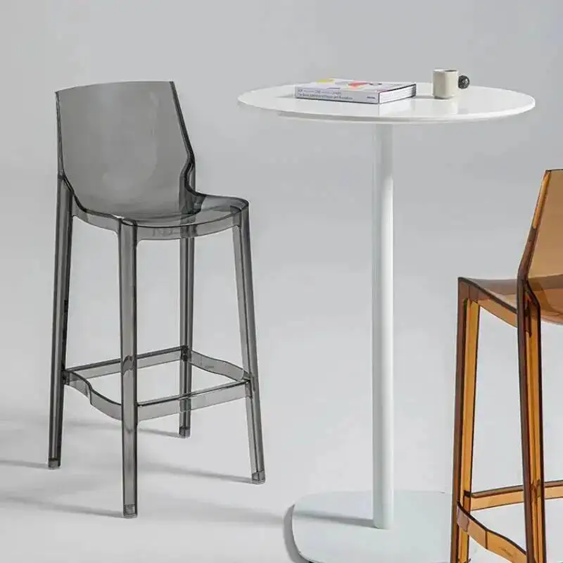 مأدبة مصمم البلاستيك الطعام شرفة سيلا الشمال الحد الأدنى واضح كراسي الطعام الكراسي عالية ميزة أثاث الألعاب المنزلية QQ