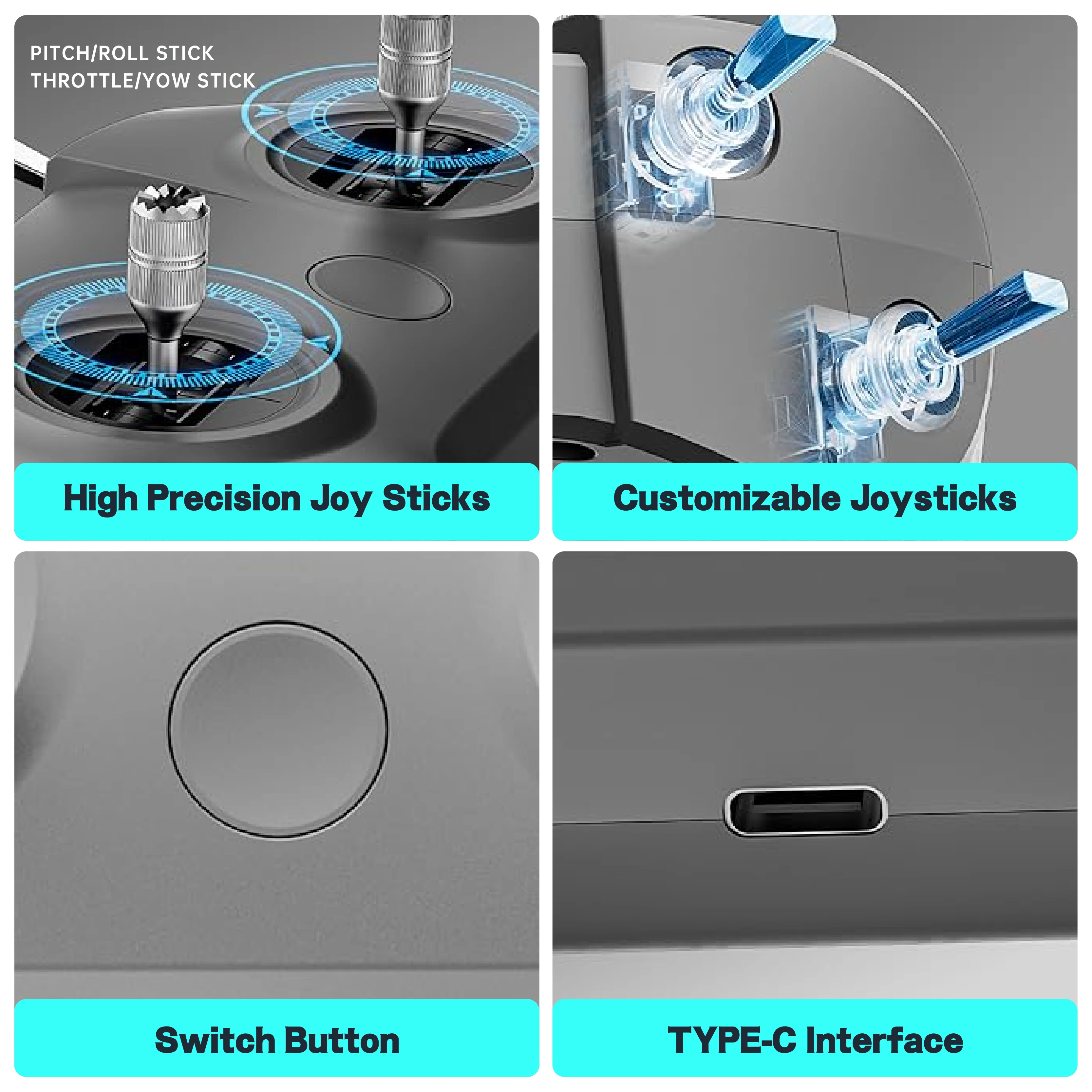 Transmetteur Radio ELRS 8CH 2.4G ExpressLRS 100mW, télécommande pour simulateur FPV, Drone de course RC, hélicoptère, voiture, bateau fixe