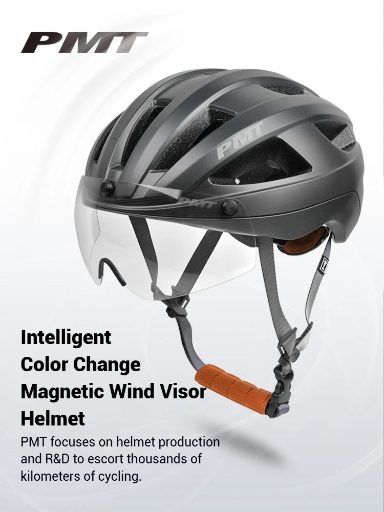 

Велосипедный шлем PMT GOLF с магнитными солнцезащитными очками — встроенный ветрозащитный козырек для езды на велосипеде по дороге MTB, легкий шлем для мужчин и женщин