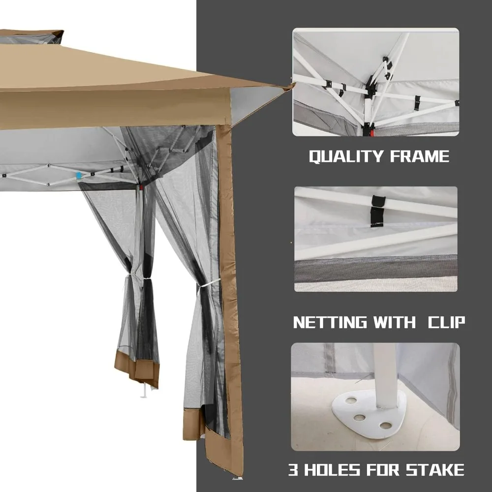 

12x12 Pop Up Gazebo On Clearance Canopy Tent- Upgrade Metal Outdoor Canopy Waterproof, Portable Gazebo, Customized