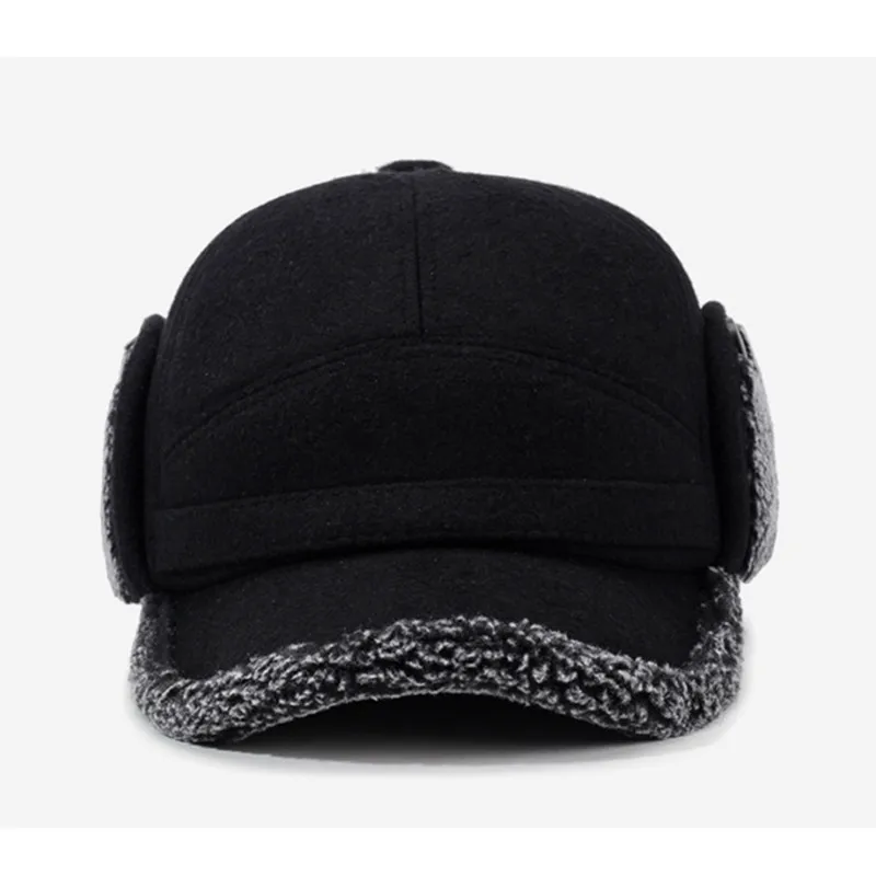 جديد الشتاء أفخم سميكة الدافئة Bomber القبعات للرجال يندبروف Coldproof غطاء للأذنين قبعات الدراجات ركوب قبعة أبي القطن قبعة