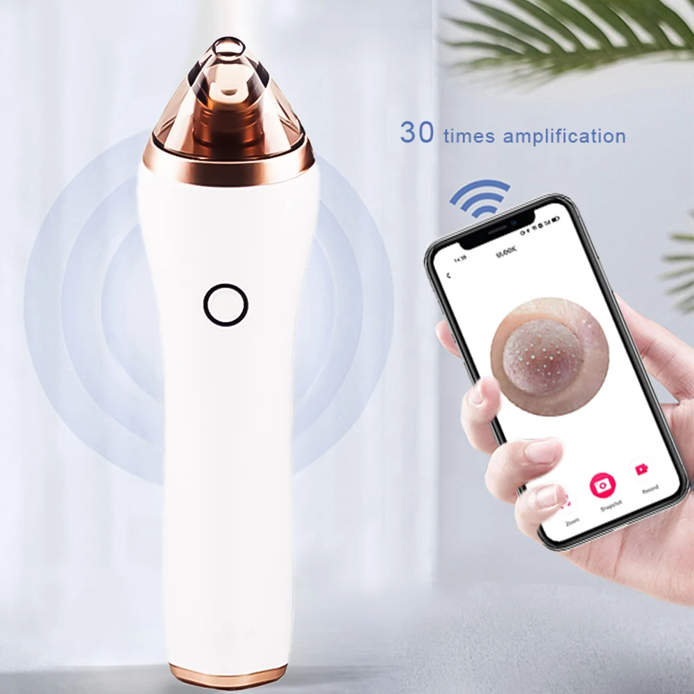 Nettoyeur électrique de beauté pour le visage, soins de la peau, acné, nettoyage des pores de l'Antarctique, dispositif d'aspiration sous vide, dissolvant de points noirs avec caméra