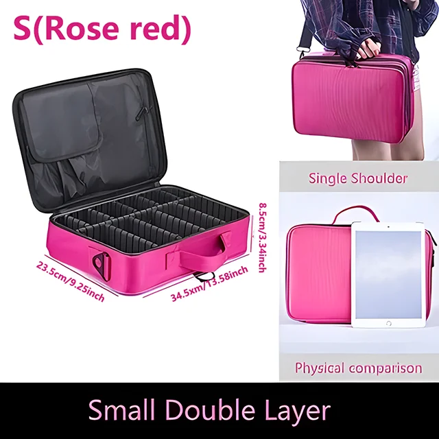 Professionele make-up case vrouwelijke reizen grote capaciteit schoonheid nagel toolbox cosmetische organisator koffers voor make-up opbergdozen