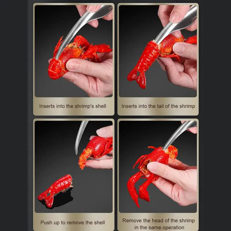 Éplucheur de Fruits de Mer en Acier Inoxydable, Ergonomique, Portable, Usage Domestique