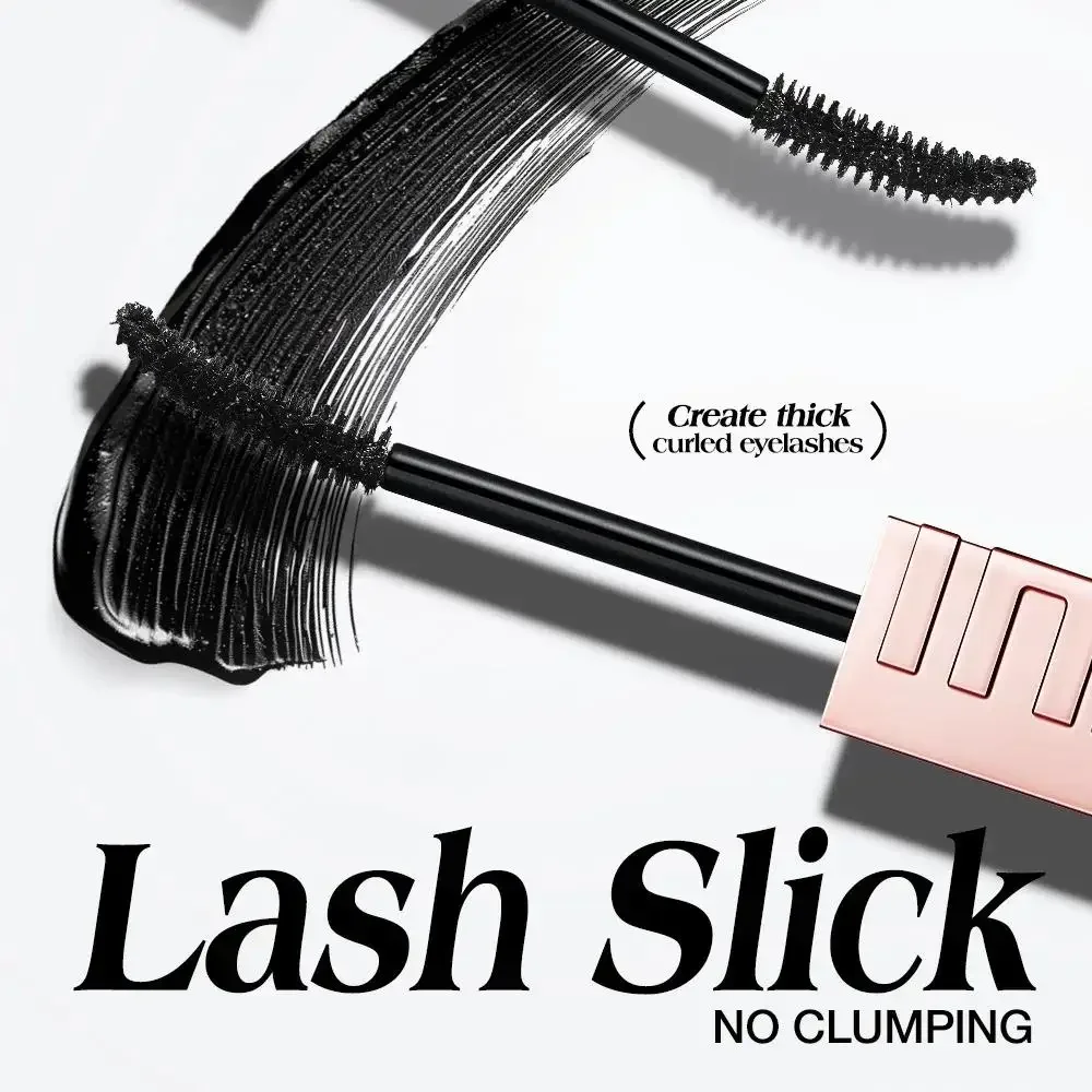 Mascara nero impermeabile Arricciatura naturale Allunga le ciglia A prova di sbavature Trucco occhi volumizzante a lunga durata ad asciugatura rapida