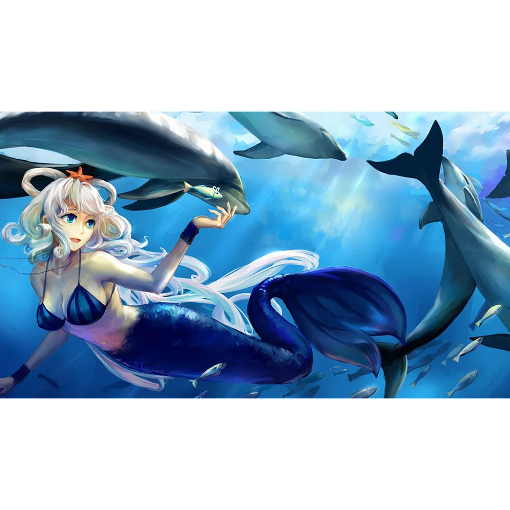 

(Mermaid playmat)YU-GI-OH Playmat Custom Print Playmat, Board Games TCG CCG MGT MTG Playing Card Games Table Pad Tarot MAT