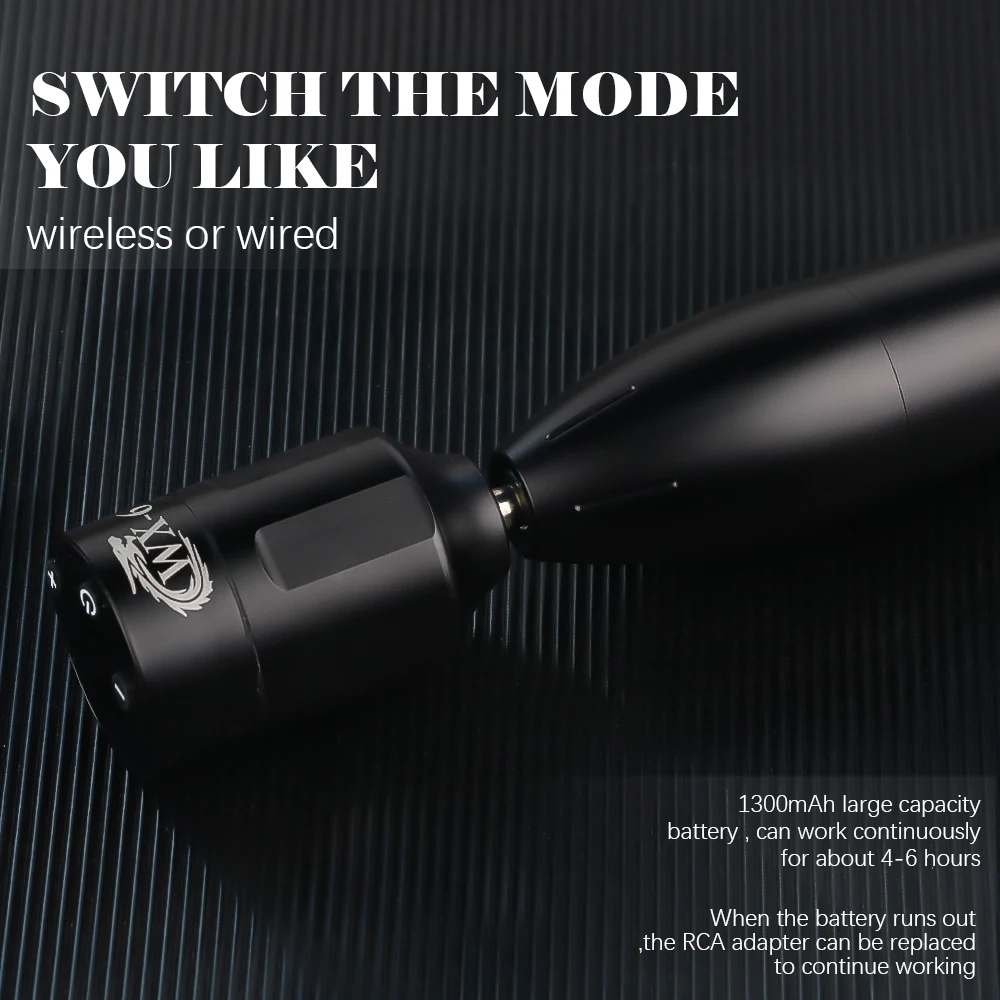 للمبتدئين طقم الوشم اللاسلكي تيار مستمر واجهة مجموعة أقلام دوارة الوشم بطارية إمدادات الطاقة شاشة ديجيتال ماكينة رسم الوشم التجميلي مجموعة أقلام #3