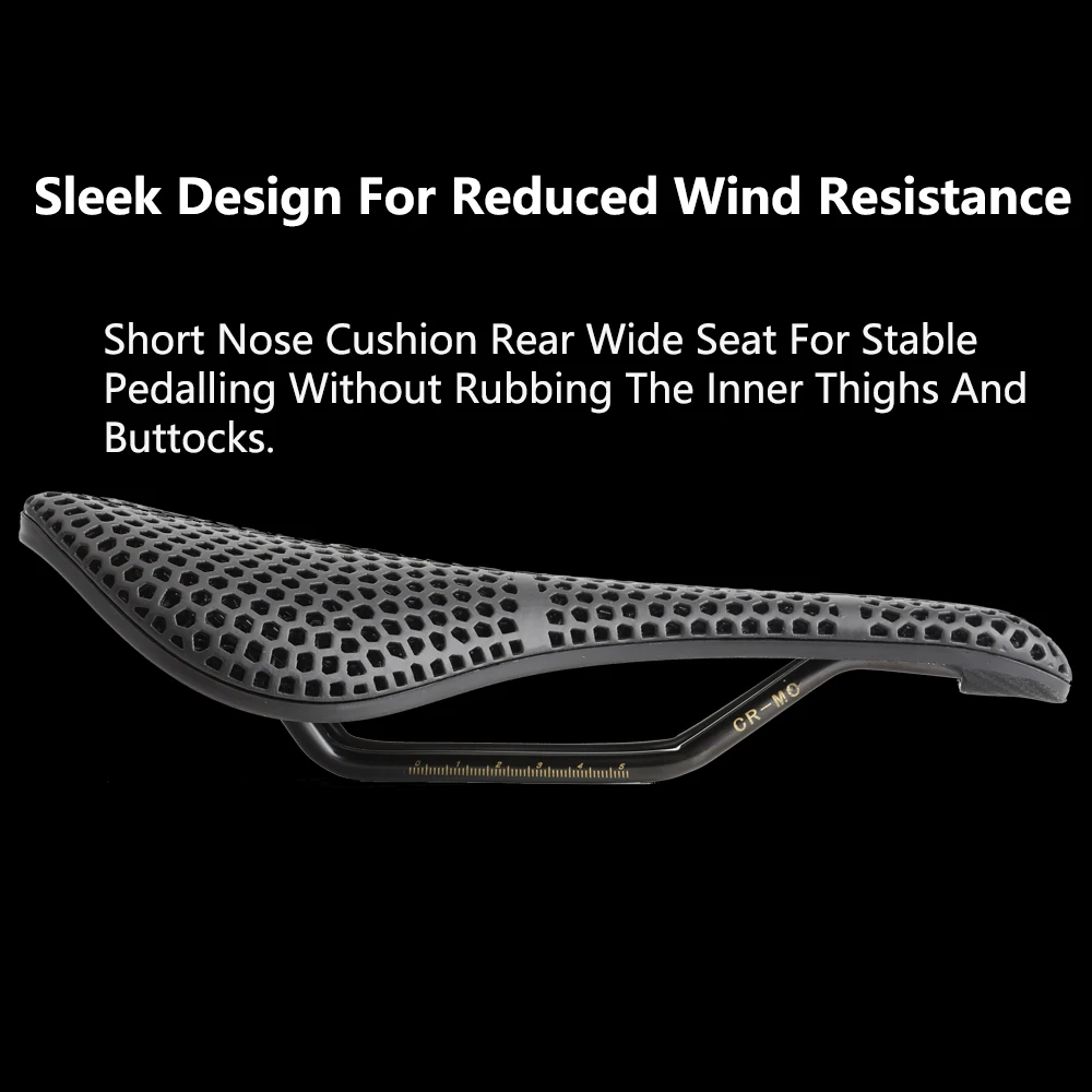 RACEWORK 3D 인쇄 자전거 안장 짧은 코 250x150mm 도로 MTB 자갈 자전거 좌석 부품 초경량 통기성 사이클링 안장
