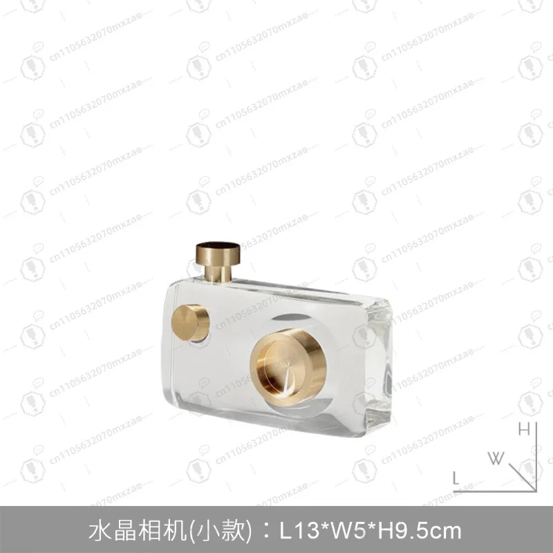 

Light luxury crystal camera desktop ornament, office/entrance/wine cabinet, living room TV cabinet, window soft decoration