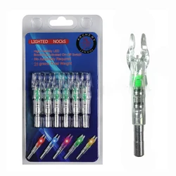 Luminous Automatic Arrow Cam LED, Illuminated Nock for Archery Arrows, 6PCs, 7.6mm, 6.2mm