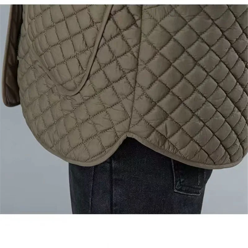 Chaqueta de algodón cálida coreana para mujer, Parkas de moda para otoño e invierno, Abrigo acolchado con capucha, prendas de vestir exteriores holgadas a la moda para mujer T1373