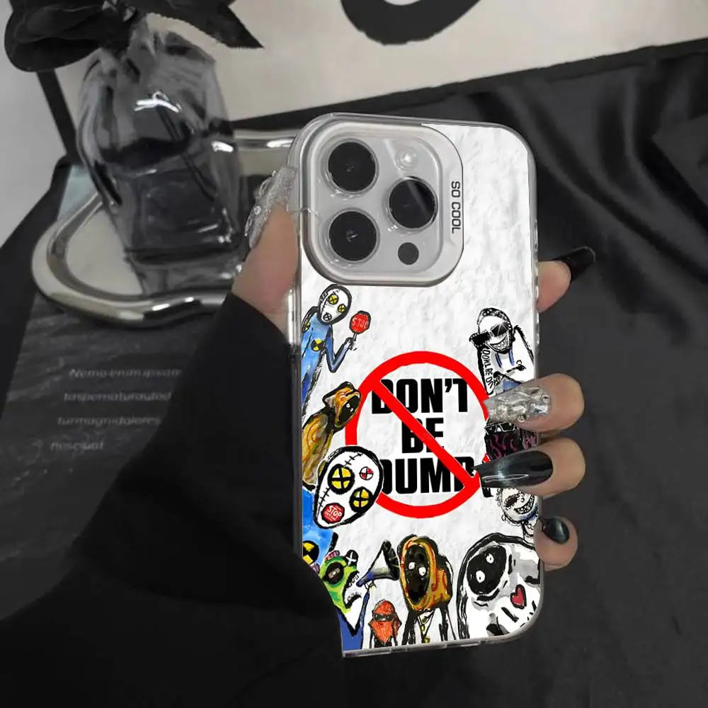 Rapper A-Asap R-Rocky Don't Be Dumb White Matte Shockproof CoverPhone Case iPhone 17,16,15,14,13,12,11Pro,XS,Max,Plus,Mini,SE4,E