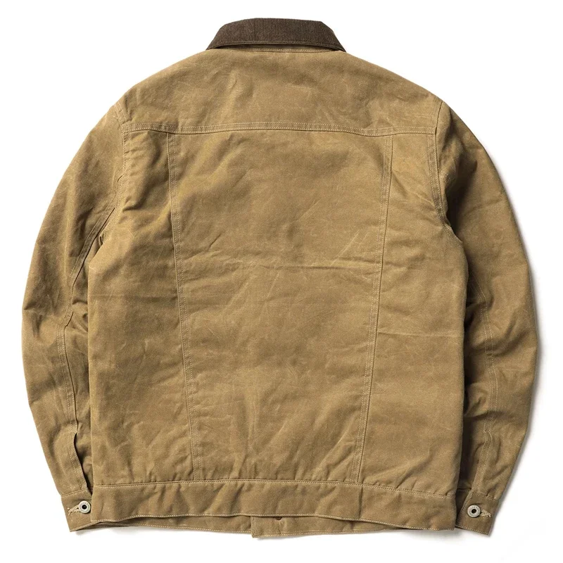 Red Tornado Classic Type 3 Waxed Trucker Jacket American Casual Style Work Wear Coat