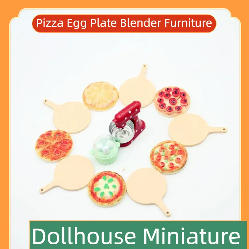 

1 комплект, модель яйца для пиццы, обеденная тарелка, мини-блендер, кукольный домик, украшение для кухни, сделай сам, кукольный домик, миниатюрный аксессуар