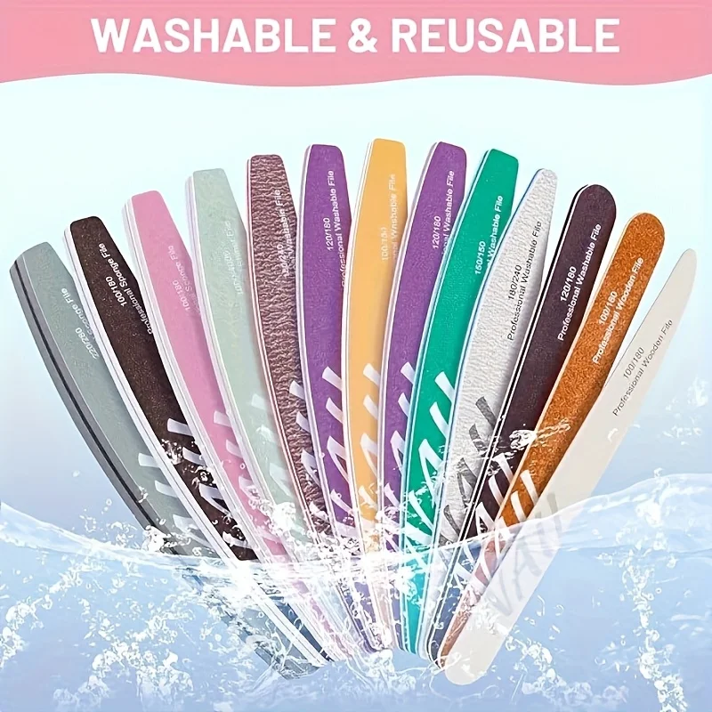 

13 шт. акриловой пилочки для ногтей, специальная многоразовая пилочка для ногтей, гелевые ногти, натуральные ногти, инструмент для обрезки ногтей для дома и салона