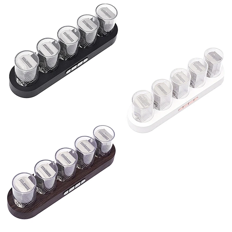 

1 PCS Digital Nixie Tube Clock Desktop Decoration Digital Clock With RGB LED Glows For Home Desktop Decoration C