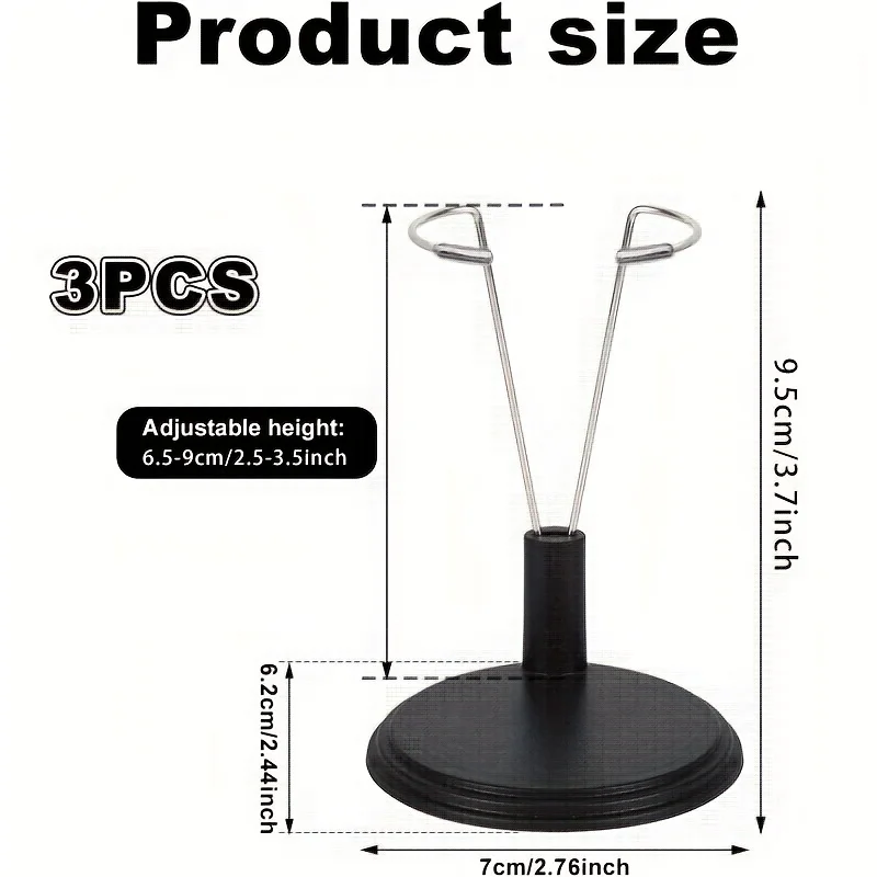 3pcs adjustable doll holder, suitable for labubu doll plastic display support accessories (excluding dolls)