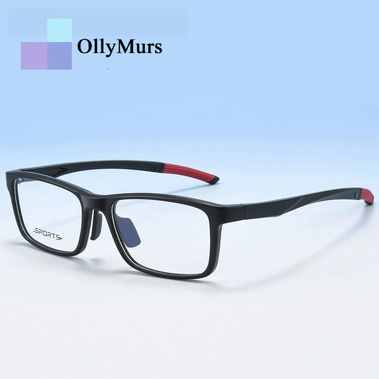 

Спортивные очки Ollymurs для мужчин, сверхлегкие очки TR90, очки для близорукости, прозрачные оптические очки, квадратные очки с полной оправой, модель 5028