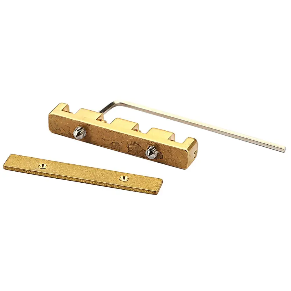 

Guitar Accessories Brass String Nut for 4 5 Strings Bass Wear Resistant Sturdy Material Easy Install Remove Smooth Surface