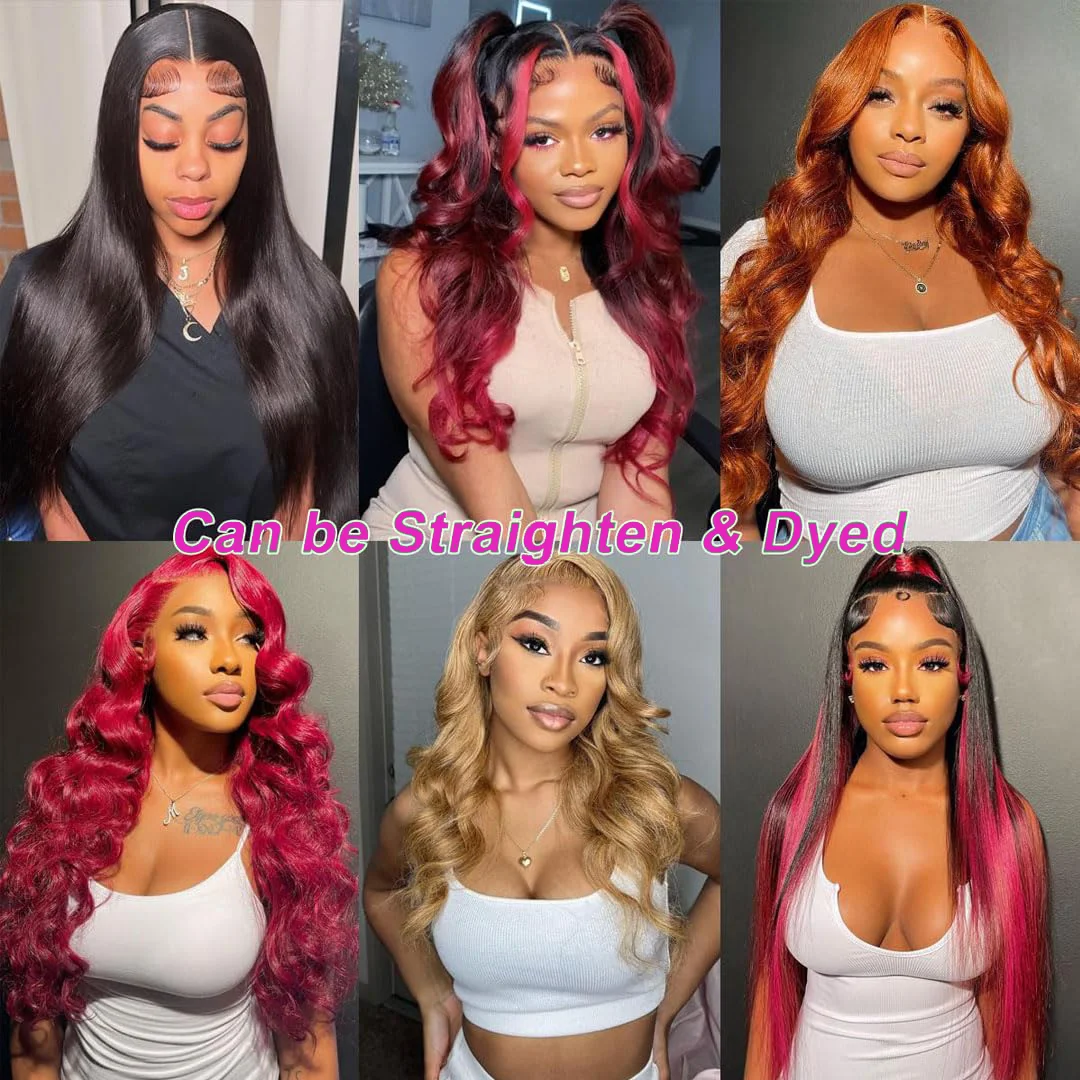 HD Transparent 13x4 13x6 Lace Front Human Hair Wigs Body Wave Pre Plucked Brazilian Lace Closure 4x4 Wigs 150% Dla Kobiet