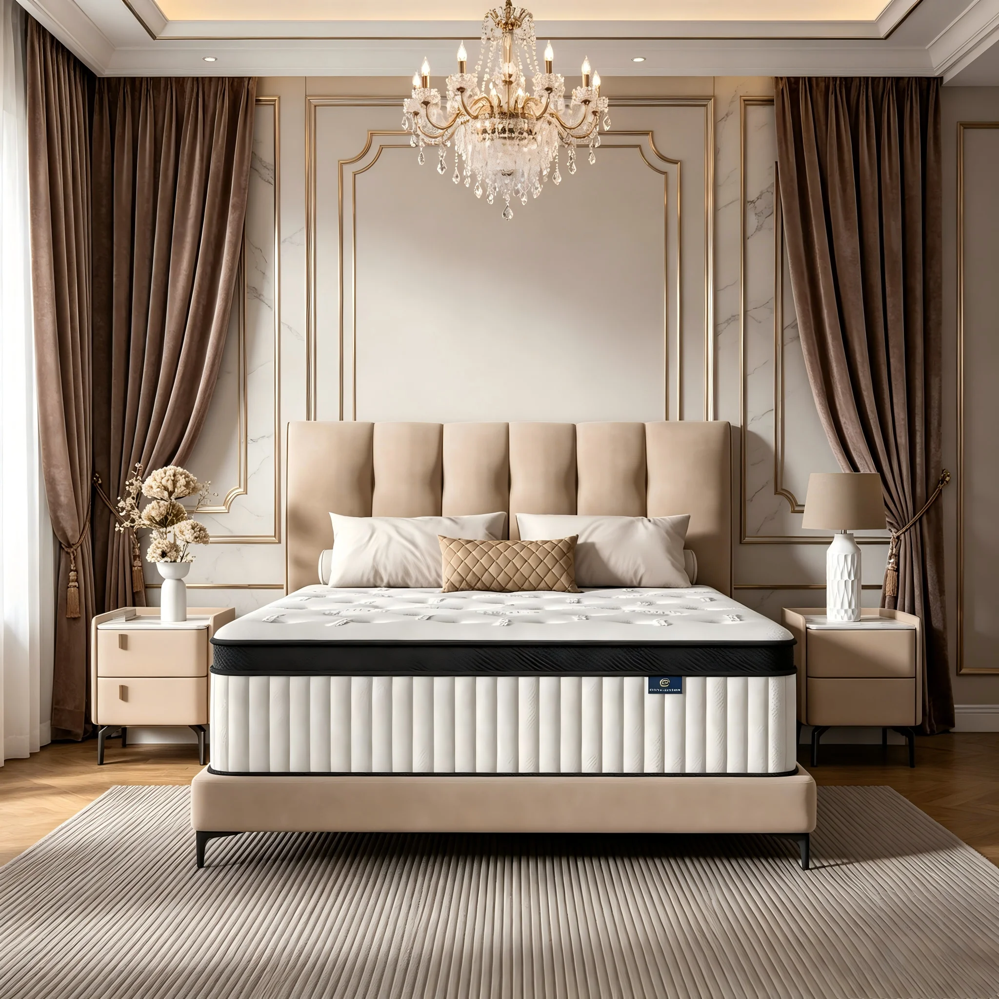 14/12/10 inch Firm King/Full/Twin/Queen Mattress- Pain-Relieving Hybrid Mattress for Extra Lumbar & Hip Support
