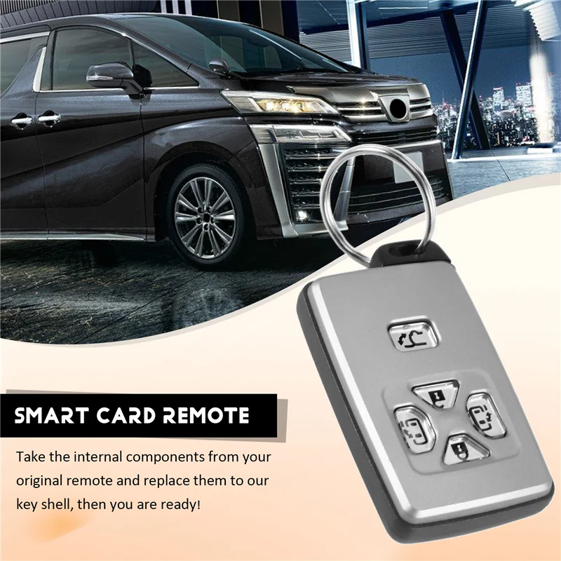 Highly Recommended Car Smart Card Remote Car Key Shell Case Fob For Toyota Alphard Estima Vellfire