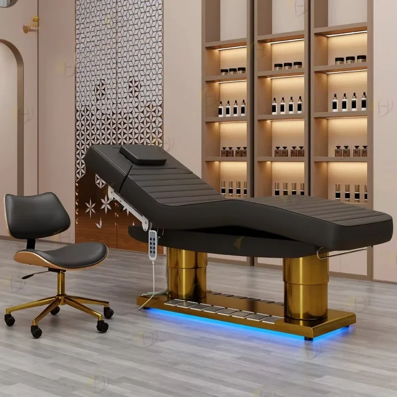 Luxury Salon Furniture 4 Motor Spa Facial Lash Beauty Beauty Salon Bed Ergonomic Aesthetic Chair Cosmetic Bed Massage Tables Bed
