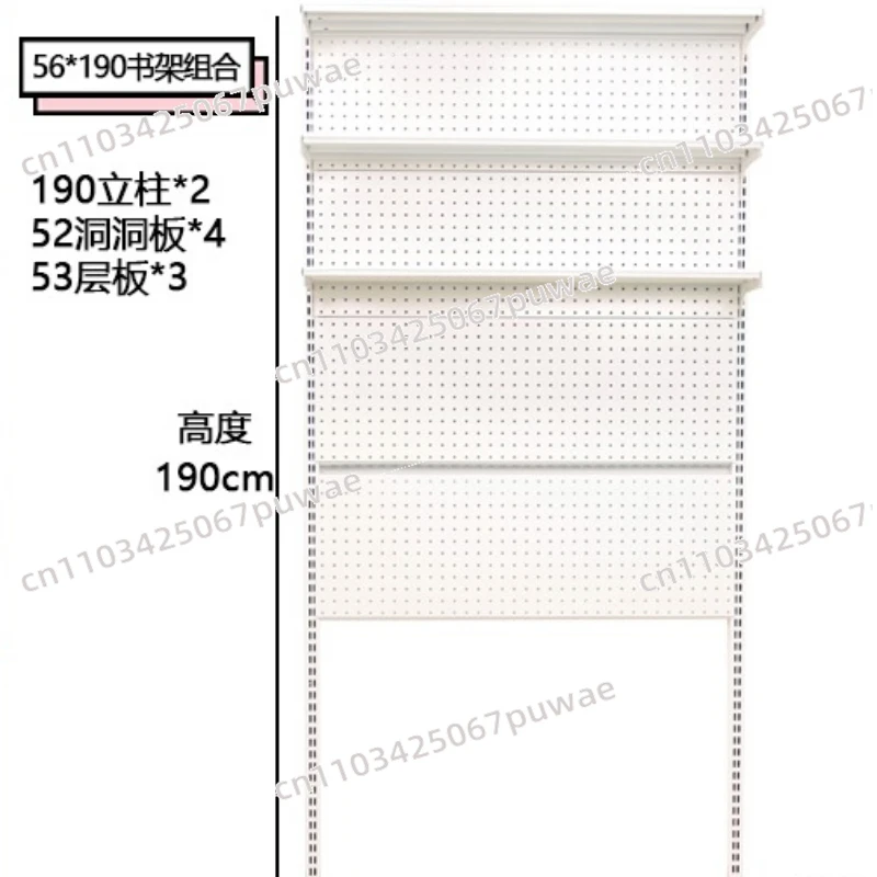 Hole Board Bookshelf Girl Table Bookcase Vertical Floor Display Integrated Storage Student Desk Storage