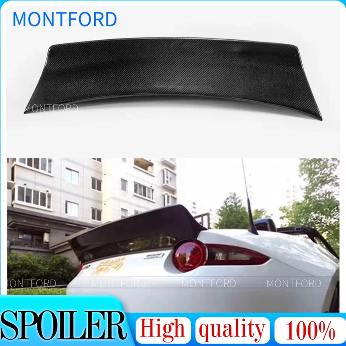 For Mazda MX5 Miata ND RF LMS Style FRP Fiber Glass Unpainted Duckbill Spoiler Trunk Wing Lip Racing Accessories Tuning Trim