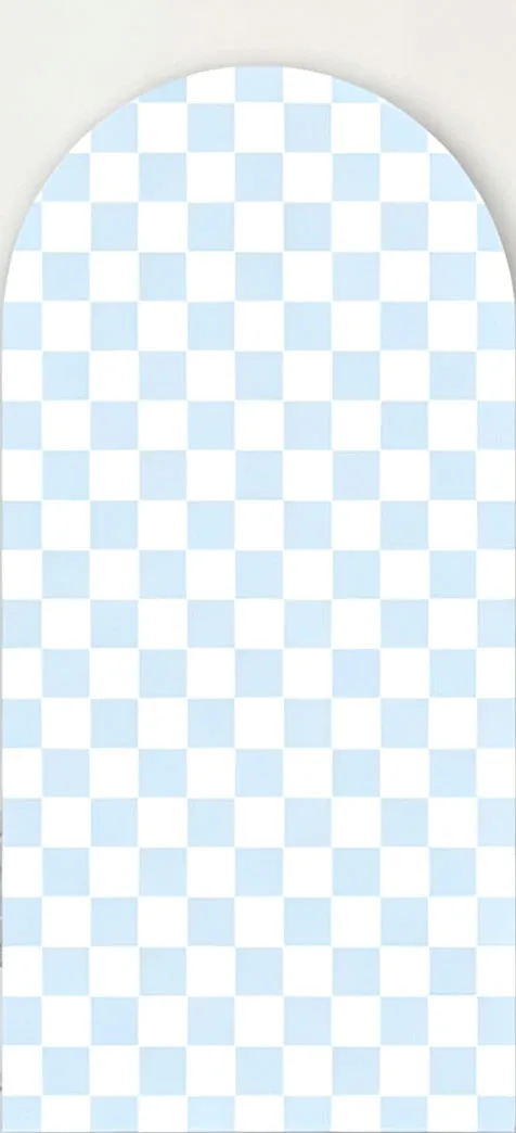 Custom Double-Sided She's Ready to Pop Baby Shower Arch Backdrop Cover Bow Soda Pop Blue Square Birthday Party Decor Backdrop