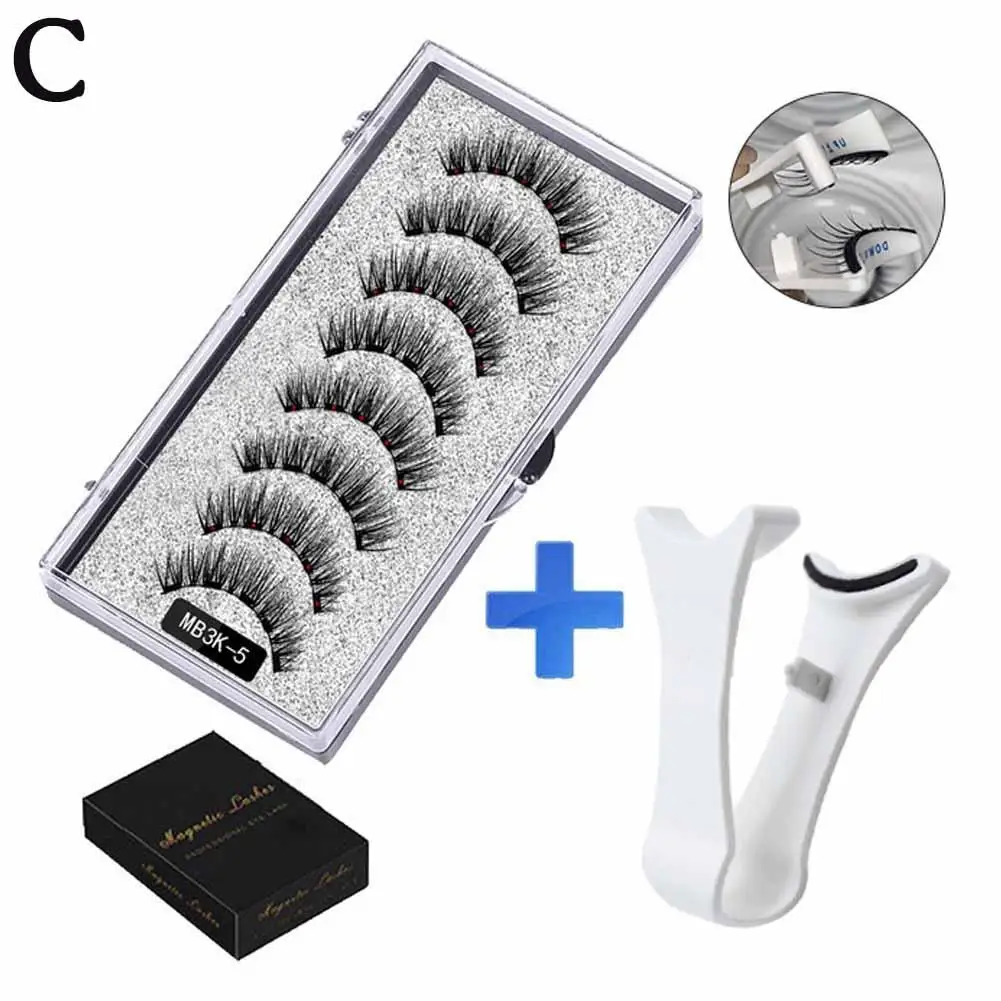 MB1K-5 Nieuwe 3D Magnetische Wimperextensions, Natuurlijke Wimperkrultang Verzenddoos Wimperextensions Nepwimpers Herbruikbaar Ondersteuning Dagelijks Gebruik Wimpers