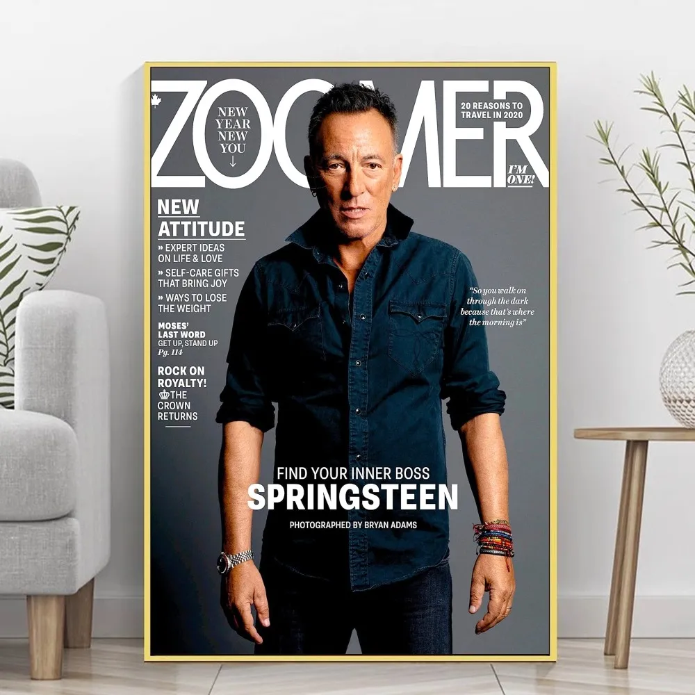 Bruce Springsteen Singer Poster Sticky HD Quality Wall Art Retro Posters for Home Kawaii Room Decor