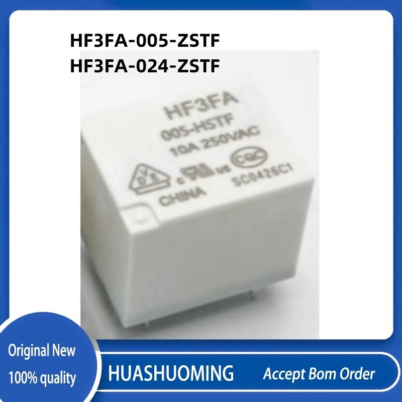 NEW 10PCS/LoT    HF3FA-005-ZSTF HF3FD/012-ZTF (088) displace HF3FA-012-ZSTF  HF3FA-024-ZSTF  HF3FA 024 ZSTF  5PIN 10A