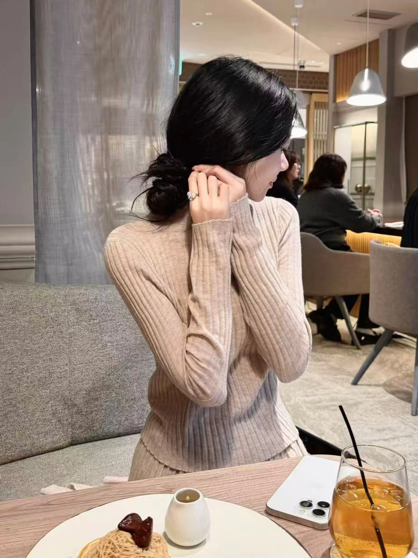 

Zearzz Comfortable Knitted round Ne Wool Sweater 00 Wool Loose Fit Overhead Sle for Women Autumn Winter Faion Ladies' ...