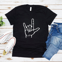 I Love You Sign ASL Shirt Sign Language Shirt Valentines Day Shirt Women's Valentine Shirt Hand Love Shirt Couple Shirt