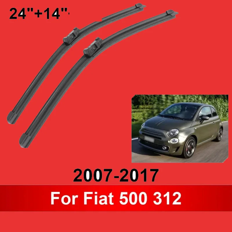 

2PCS Car Wiper For Fiat 500 312 2007-2017 Front Wiper Blades Brushes Auto Accessories 2011 2012 2013 2014 2015 2016