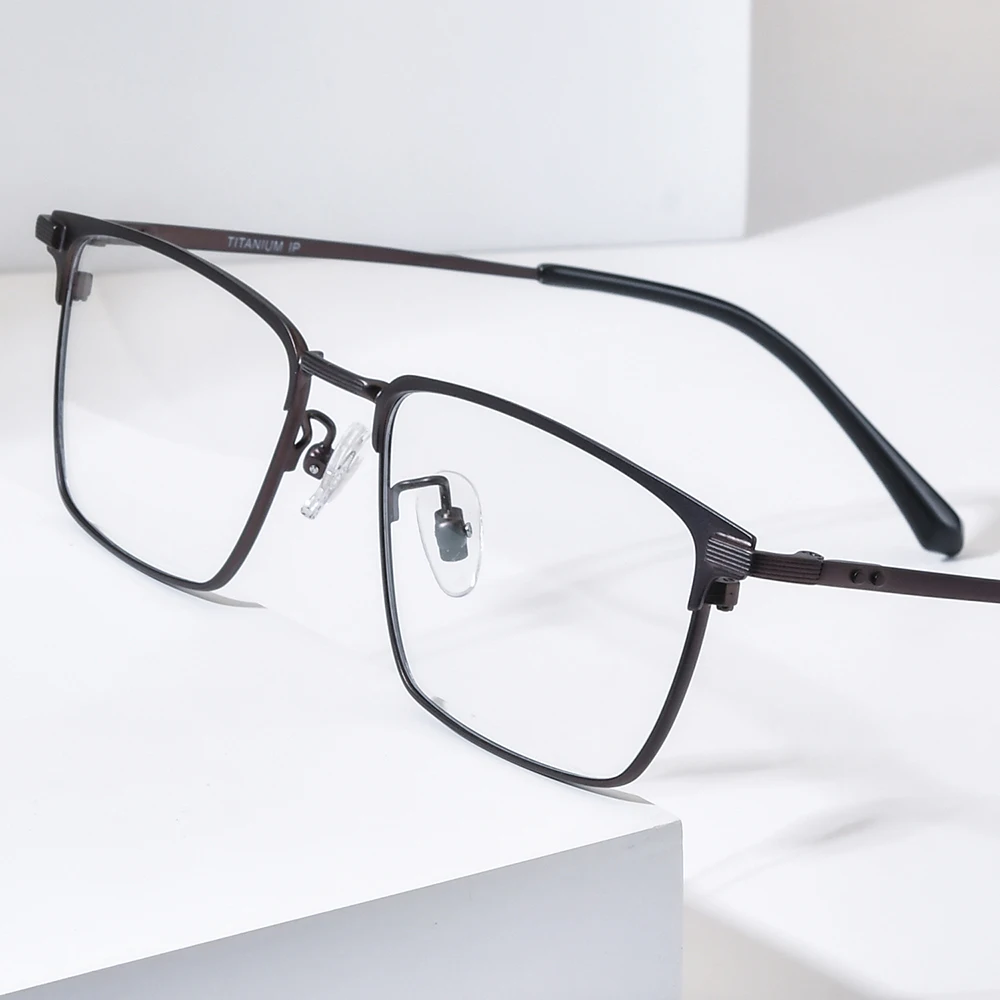 NIANZHEN Titanium Alloy Eyeglasses Frame Men Square Brand Design Glasses Ultralight-Weight Retro Women Eyewear Spectacles 69939