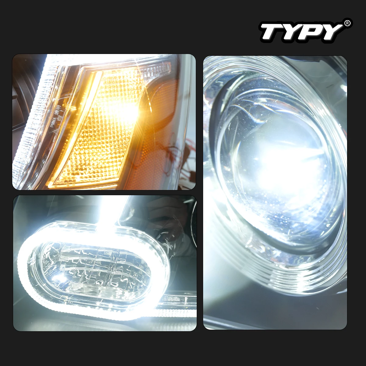 LED Projector Headlights For Toyota Highlander SUV 2001 2002 2003 2004 2005 2006 2007 Front Lamps Headl Lamps High Low Beam