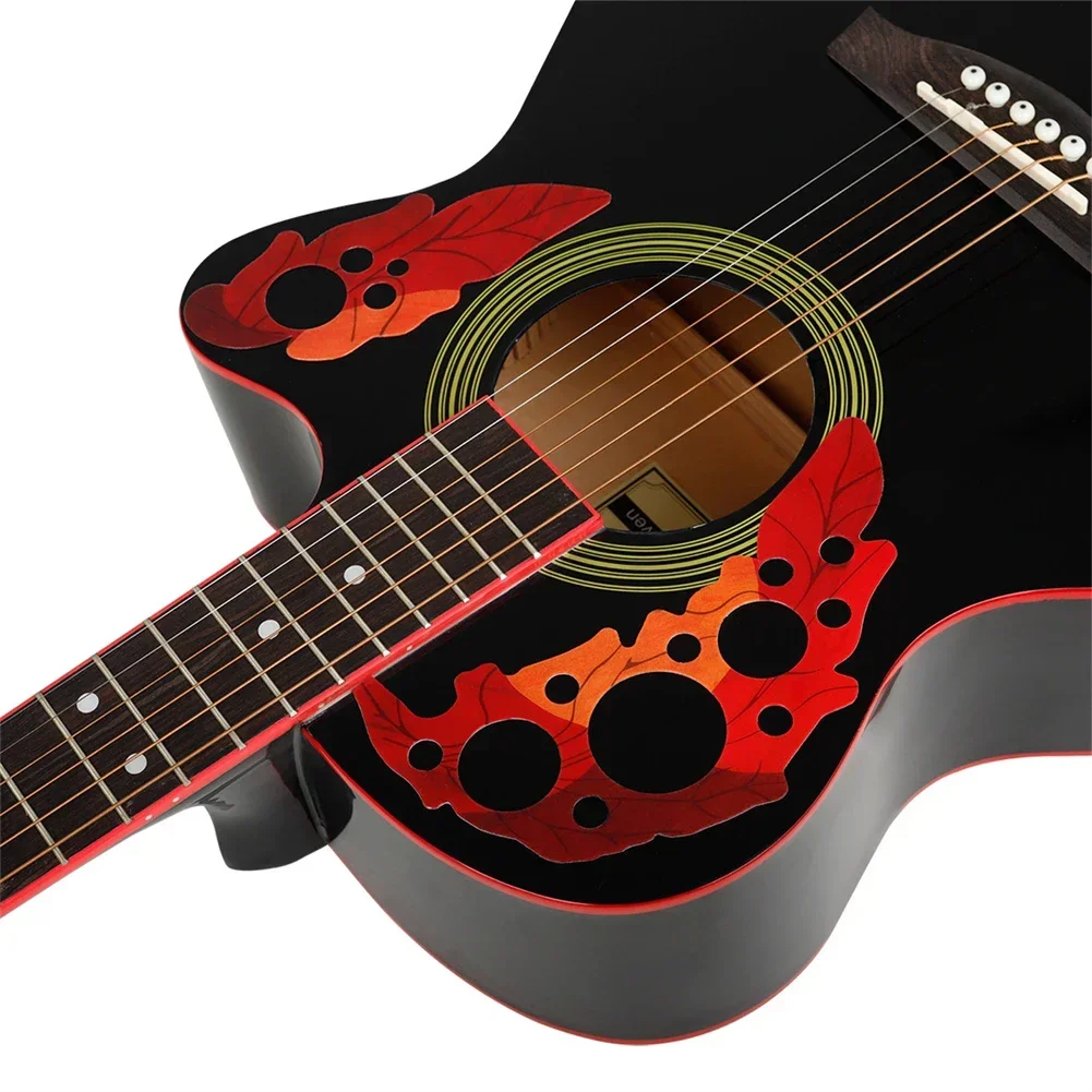 Acoustic Guitar Pickguard Scratch Plate PVC Grape Leaf Shape Sound Hole Sticker For Acoustic/Folk Guitar Musical Instruments